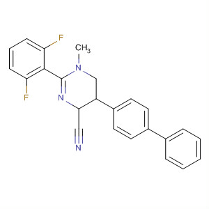 392253-80-4  4-Pyrimidinecarbonitrile,5-[1,1'-biphenyl]-4-yl-2-(2,6-difluorophenyl)-1,4,5,6-tetrahydro-1-methyl-