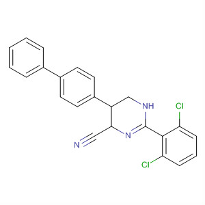 392253-89-3  4-Pyrimidinecarbonitrile,5-[1,1'-biphenyl]-4-yl-2-(2,6-dichlorophenyl)-1,4,5,6-tetrahydro-
