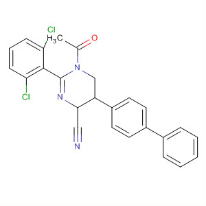392253-97-3  4-Pyrimidinecarbonitrile,1-acetyl-5-[1,1'-biphenyl]-4-yl-2-(2,6-dichlorophenyl)-1,4,5,6-tetrahydro-