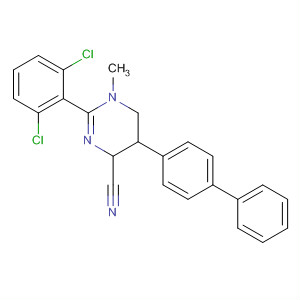 392254-15-8  4-Pyrimidinecarbonitrile,5-[1,1'-biphenyl]-4-yl-2-(2,6-dichlorophenyl)-1,4,5,6-tetrahydro-1-methyl-