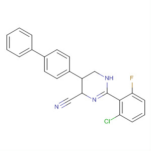 392254-23-8  4-Pyrimidinecarbonitrile,5-[1,1'-biphenyl]-4-yl-2-(2-chloro-6-fluorophenyl)-1,4,5,6-tetrahydro-