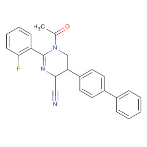 392254-96-5  4-Pyrimidinecarbonitrile,1-acetyl-5-[1,1'-biphenyl]-4-yl-2-(2-fluorophenyl)-1,4,5,6-tetrahydro-