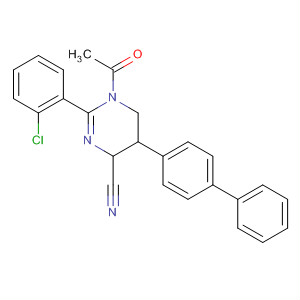 392255-27-5  4-Pyrimidinecarbonitrile,1-acetyl-5-[1,1'-biphenyl]-4-yl-2-(2-chlorophenyl)-1,4,5,6-tetrahydro-