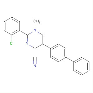 392255-46-8  4-Pyrimidinecarbonitrile,5-[1,1'-biphenyl]-4-yl-2-(2-chlorophenyl)-1,4,5,6-tetrahydro-1-methyl-