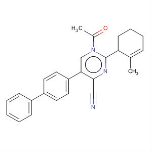 392255-62-8  4-Pyrimidinecarbonitrile,1-acetyl-5-[1,1'-biphenyl]-4-yl-1,4,5,6-tetrahydro-2-(2-methylphenyl)-