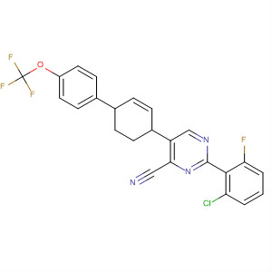 392256-51-8  4-Pyrimidinecarbonitrile,2-(2-chloro-6-fluorophenyl)-1,4,5,6-tetrahydro-5-[4'-(trifluoromethoxy)[1,1'-biphenyl]-4-yl]-