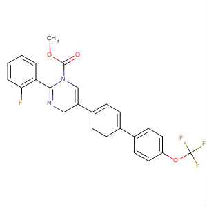392256-98-3  1(4H)-Pyrimidinecarboxylic acid,2-(2-fluorophenyl)-5,6-dihydro-5-[4'-(trifluoromethoxy)[1,1'-biphenyl]-4-yl]-, methyl ester