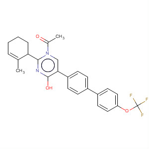 392257-34-0  4-Pyrimidinol,1-acetyl-1,4,5,6-tetrahydro-2-(2-methylphenyl)-5-[4'-(trifluoromethoxy)[1,1'-biphenyl]-4-yl]-
