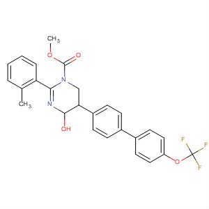 392257-39-5  1(4H)-Pyrimidinecarboxylic acid,5,6-dihydro-4-hydroxy-2-(2-methylphenyl)-5-[4'-(trifluoromethoxy)[1,1'-biphenyl]-4-yl]-, methyl ester