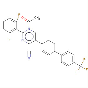 392257-57-7  4-Pyrimidinecarbonitrile,1-acetyl-2-(2,6-difluorophenyl)-1,4,5,6-tetrahydro-5-[4'-(trifluoromethyl)[1,1'-biphenyl]-4-yl]-