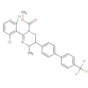 392257-80-6  1(4H)-Pyrimidinecarboxylic acid,2-(2,6-dichlorophenyl)-5,6-dihydro-4-methyl-5-[4'-(trifluoromethyl)[1,1'-biphenyl]-4-yl]-, methyl ester