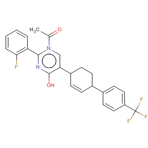 392258-34-3  4-Pyrimidinol,1-acetyl-2-(2-fluorophenyl)-1,4,5,6-tetrahydro-5-[4'-(trifluoromethyl)[1,1'-biphenyl]-4-yl]-