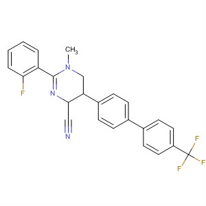 392258-47-8  4-Pyrimidinecarbonitrile,2-(2-fluorophenyl)-1,4,5,6-tetrahydro-1-methyl-5-[4'-(trifluoromethyl)[1,1'-biphenyl]-4-yl]-