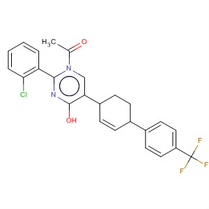 392258-54-7  4-Pyrimidinol,1-acetyl-2-(2-chlorophenyl)-1,4,5,6-tetrahydro-5-[4'-(trifluoromethyl)[1,1'-biphenyl]-4-yl]-