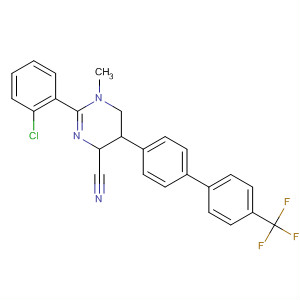 392258-67-2  4-Pyrimidinecarbonitrile,2-(2-chlorophenyl)-1,4,5,6-tetrahydro-1-methyl-5-[4'-(trifluoromethyl)[1,1'-biphenyl]-4-yl]-