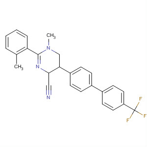 392258-91-2  4-Pyrimidinecarbonitrile,1,4,5,6-tetrahydro-1-methyl-2-(2-methylphenyl)-5-[4'-(trifluoromethyl)[1,1'-biphenyl]-4-yl]-