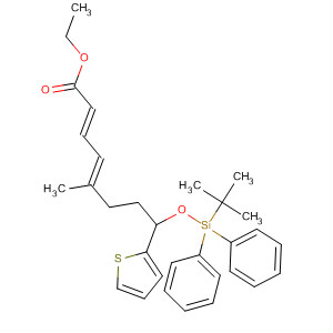 392336-38-8  2,4-Octadienoic acid,8-[[(1,1-dimethylethyl)diphenylsilyl]oxy]-5-methyl-8-(2-thienyl)-, ethylester, (2E,4E)-