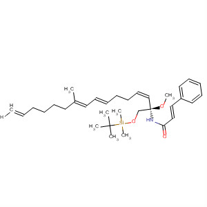 392336-64-0  2-Propenamide,N-[(1R,2Z,6E,8E,12R)-1-[[[(1,1-dimethylethyl)dimethylsilyl]oxy]methyl]-12-methoxy-9-methyl-2,6,8,14-pentadecatetraenyl]-3-phenyl-, (2E)-