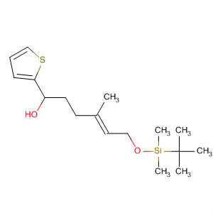 392336-67-3  2-Thiophenemethanol,a-[(3E)-5-[[(1,1-dimethylethyl)dimethylsilyl]oxy]-3-methyl-3-pentenyl]-