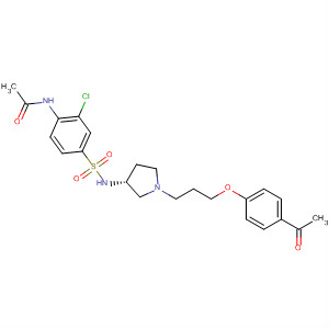 392337-80-3  Acetamide,N-[4-[[[(3R)-1-[3-(4-acetylphenoxy)propyl]-3-pyrrolidinyl]amino]sulfonyl]-2-chlorophenyl]-