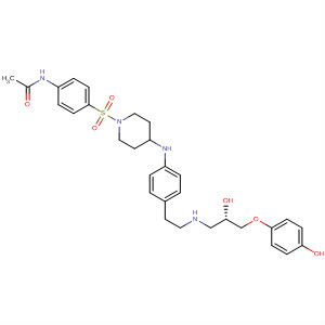 392645-27-1  Acetamide,N-[4-[[4-[[4-[2-[[(2S)-2-hydroxy-3-(4-hydroxyphenoxy)propyl]amino]ethyl]phenyl]amino]-1-piperidinyl]sulfonyl]phenyl]-