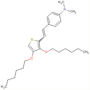 392657-77-1  Benzenamine, 4-[2-[3,4-bis(hexyloxy)-2-thienyl]ethenyl]-N,N-dimethyl-