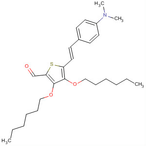 392657-78-2  2-Thiophenecarboxaldehyde,5-[(1E)-2-[4-(dimethylamino)phenyl]ethenyl]-3,4-bis(hexyloxy)-