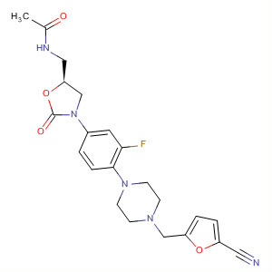 392659-86-8  Acetamide,N-[[(5S)-3-[4-[4-[(5-cyano-2-furanyl)methyl]-1-piperazinyl]-3-fluorophenyl]-2-oxo-5-oxazolidinyl]methyl]-