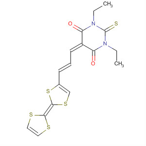 393061-11-5  4,6(1H,5H)-Pyrimidinedione,5-[(2E)-3-[2-(1,3-dithiol-2-ylidene)-1,3-dithiol-4-yl]-2-propenylidene]-1,3-diethyldihydro-2-thioxo-