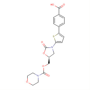 393086-01-6  4-Morpholinecarboxylic acid,[(5S)-3-[5-(4-carboxyphenyl)-2-thienyl]-2-oxo-5-oxazolidinyl]methyl ester