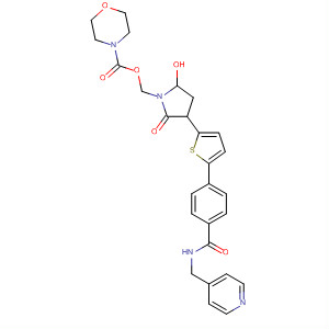 393086-27-6  4-Morpholinecarboxylic acid,[2-oxo-3-[5-[4-[[(4-pyridinylmethyl)amino]carbonyl]phenyl]-2-thienyl]-5-oxazolidinyl]methyl ester