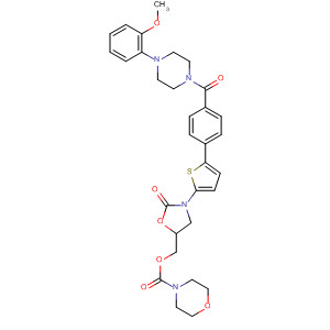 393086-35-6  4-Morpholinecarboxylic acid,[3-[5-[4-[[4-(2-methoxyphenyl)-1-piperazinyl]carbonyl]phenyl]-2-thienyl]-2-oxo-5-oxazolidinyl]methyl ester