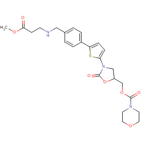 393086-86-7  4-Morpholinecarboxylic acid,[3-[5-[4-[[(2-methoxy-2-oxoethyl)methylamino]methyl]phenyl]-2-thienyl]-2-oxo-5-oxazolidinyl]methyl ester