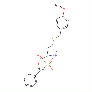 393153-81-6  L-Proline, 4-[[(4-methoxyphenyl)methyl]thio]-1-(methylsulfonyl)-,phenylmethyl ester, (4R)-