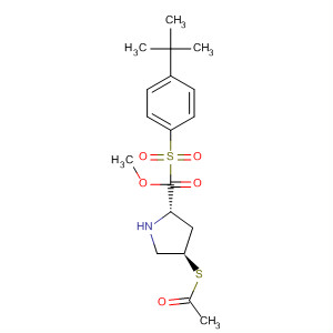 393153-84-9  L-Proline, 4-(acetylthio)-1-[[4-(1,1-dimethylethyl)phenyl]sulfonyl]-, methylester, (4R)-