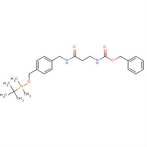 393154-18-2  Carbamic acid,[2-[[4-[[[(1,1-dimethylethyl)dimethylsilyl]oxy]methyl]phenyl]methylamino]-2-oxoethyl]methyl-, phenylmethyl ester