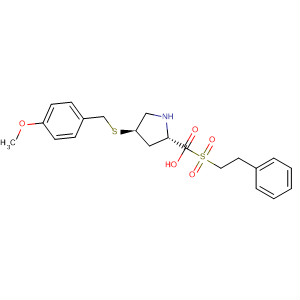 393154-60-4  L-Proline, 4-[[(4-methoxyphenyl)methyl]thio]-1-[(2-phenylethyl)sulfonyl]-,(4R)-