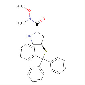 393154-76-2  2-Pyrrolidinecarboxamide,N-methoxy-N-methyl-4-[(triphenylmethyl)thio]-, (2S,4R)-