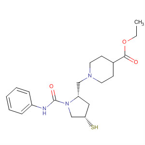 393156-55-3  4-Piperidinecarboxylic acid,1-[[(2S,4S)-4-mercapto-1-[(phenylamino)carbonyl]-2-pyrrolidinyl]carbonyl]-, ethyl ester