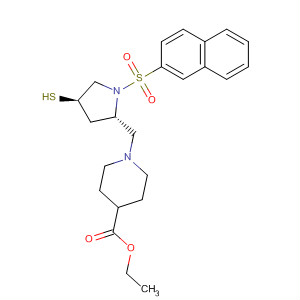 393157-75-0  4-Piperidinecarboxylic acid,1-[[(2S,4R)-4-mercapto-1-(2-naphthalenylsulfonyl)-2-pyrrolidinyl]carbonyl]-, ethyl ester