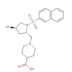 393157-79-4  4-Piperidinecarboxylic acid,1-[[(2S,4R)-4-mercapto-1-(2-naphthalenylsulfonyl)-2-pyrrolidinyl]carbonyl]-