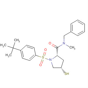 393158-81-1  2-Pyrrolidinecarboxamide,1-[[4-(1,1-dimethylethyl)phenyl]sulfonyl]-4-mercapto-N-methyl-N-(phenylmethyl)-, (2S,4S)-