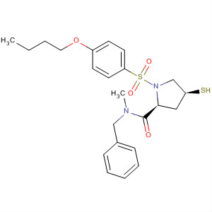 393158-82-2  2-Pyrrolidinecarboxamide,1-[(4-butoxyphenyl)sulfonyl]-4-mercapto-N-methyl-N-(phenylmethyl)-,(2S,4S)-