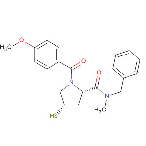 393158-84-4  2-Pyrrolidinecarboxamide,4-mercapto-1-(4-methoxybenzoyl)-N-methyl-N-(phenylmethyl)-, (2S,4S)-
