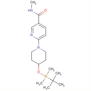 393508-87-7  3-Pyridinecarboxamide,6-[4-[[(1,1-dimethylethyl)dimethylsilyl]oxy]-1-piperidinyl]-N-methyl-