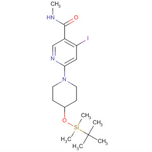 393508-88-8  3-Pyridinecarboxamide,6-[4-[[(1,1-dimethylethyl)dimethylsilyl]oxy]-1-piperidinyl]-4-iodo-N-methyl-