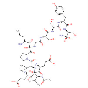 393513-01-4  L-Serinamide,N-acetyl-L-a-glutamyl-L-a-glutamyl-L-valyl-L-valyl-L-prolyl-(3S)-3-amino-2-oxohexanoylglycyl-D-seryl-D-seryl-L-tyrosyl-
