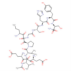 393513-03-6  L-Serinamide,N-acetyl-L-a-glutamyl-L-a-glutamyl-L-valyl-L-valyl-L-prolyl-(3S)-3-amino-2-oxohexanoylglycyl-D-seryl-D-histidyl-L-tyrosyl-