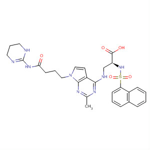 393544-41-7  L-Alanine,3-[[2-methyl-7-[4-oxo-4-[(1,4,5,6-tetrahydro-2-pyrimidinyl)amino]butyl]-7H-pyrrolo[2,3-d]pyrimidin-4-yl]amino]-N-(1-naphthalenylsulfonyl)-