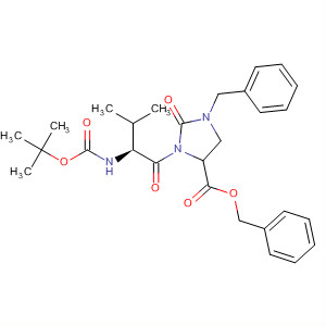 393548-62-4  4-Imidazolidinecarboxylic acid,3-[(2S)-2-[[(1,1-dimethylethoxy)carbonyl]amino]-3-methyl-1-oxobutyl]-2-oxo-1-(phenylmethyl)-, phenylmethyl ester, (4S)-